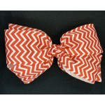 Red Chevron Bow - 7 Inch