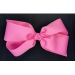 Pink (Pixie Pink) Grosgrain Bow - 7 Inch