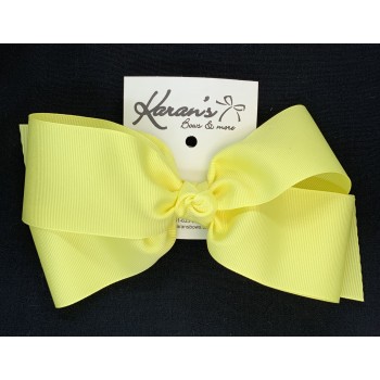Yellow (Baby Maize) Grosgrain Bow - 7 Inch