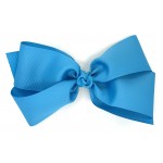 Blue (Turquoise) Grosgrain Bow - 7 Inch