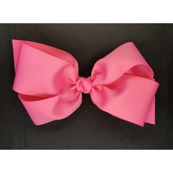 Pink (Hot Pink) Grosgrain Bow - 7 Inch