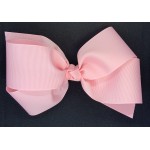 Pink (Light Pink) Grosgrain Bow - 7 Inch