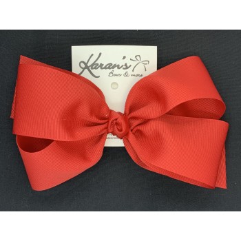 Red Grosgrain Bow - 7 Inch
