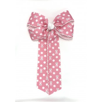 Easter Bunny Grosgrain Bow - 5 inch With Tails