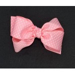 Pink (150 Pink) Swiss Dots Bow - 4 Inch