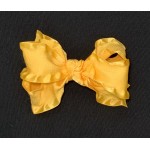 Yellow Gold Double Ruffle Bow - 4 Inch