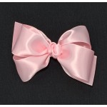 Pink (Light Pink) Satin Bow - 4 Inch