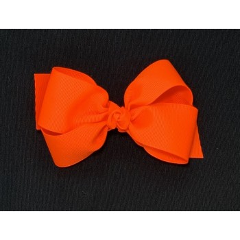 Orange (Neon Orange) Grosgrain Bow - 4 Inch