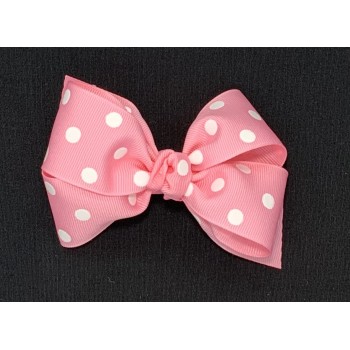 Pink (150 Pink) Polka Dots Bow - 4 inch