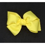 Yellow (Lemon) Grosgrain Bow - 4 Inch