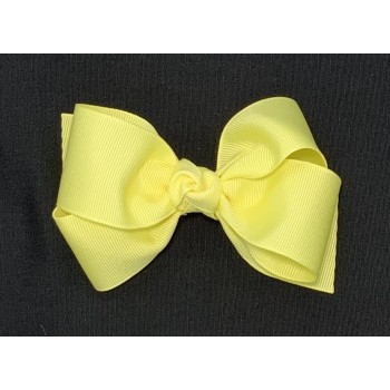 Yellow (Baby Maize) Grosgrain Bow - 4 Inch