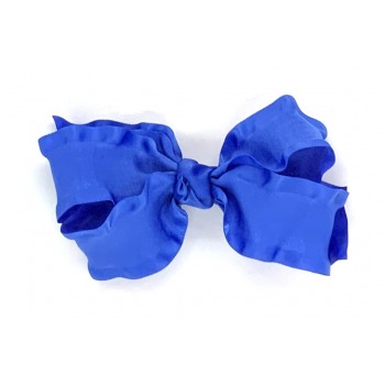 Blue (Royal) Double Ruffle Bow - 5 Inch