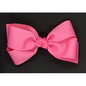Pink (Hot Pink) Grosgrain Bow - 5 Inch