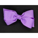 Purple (Lavender) Swiss Dots Bow - 5 inch