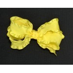 Yellow (Lemon) Double Ruffle Bow - 5 Inch