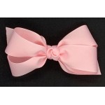 Pink (Light Pink) Grosgrain Bow - 5 Inch