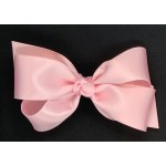 Pink (Light Pink) Satin Bow - 5 Inch