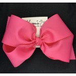 Pink (Hot Pink) Grosgrain Bow - 8 Inch